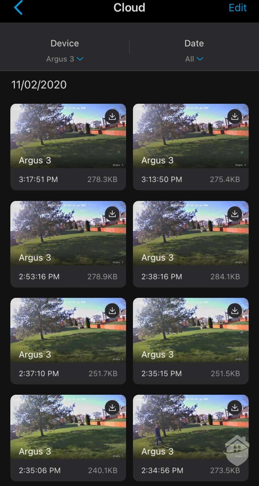 Reolink Argus 3 Motion Alerts