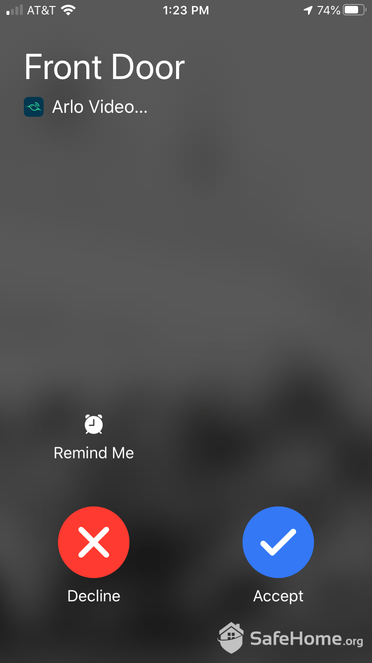 Arlo Doorbell Call