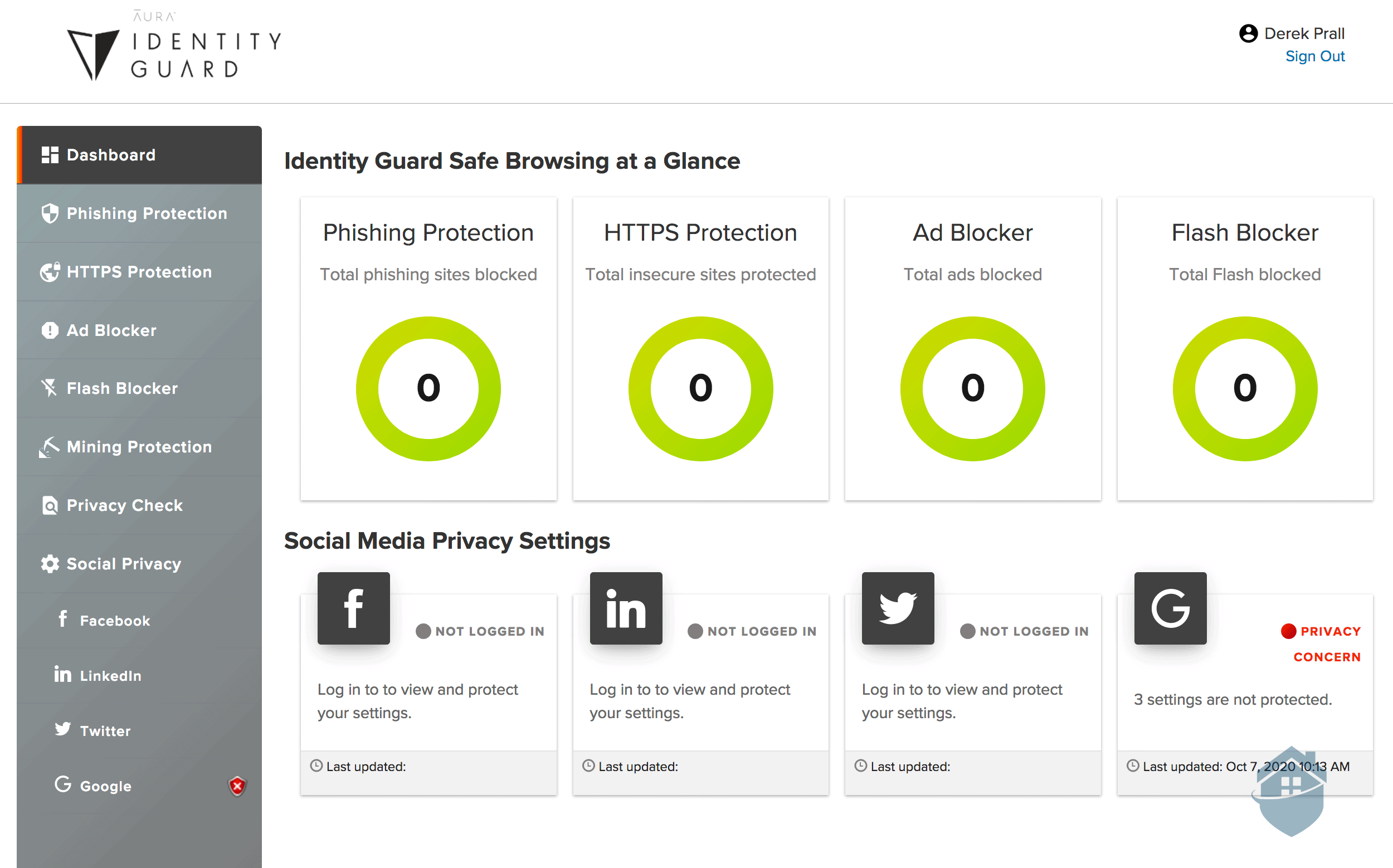 Identity Guard Safe Browsing Report