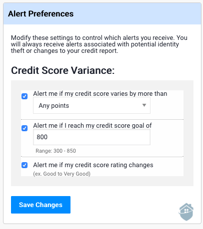 ProtectMyID Alert Preferences