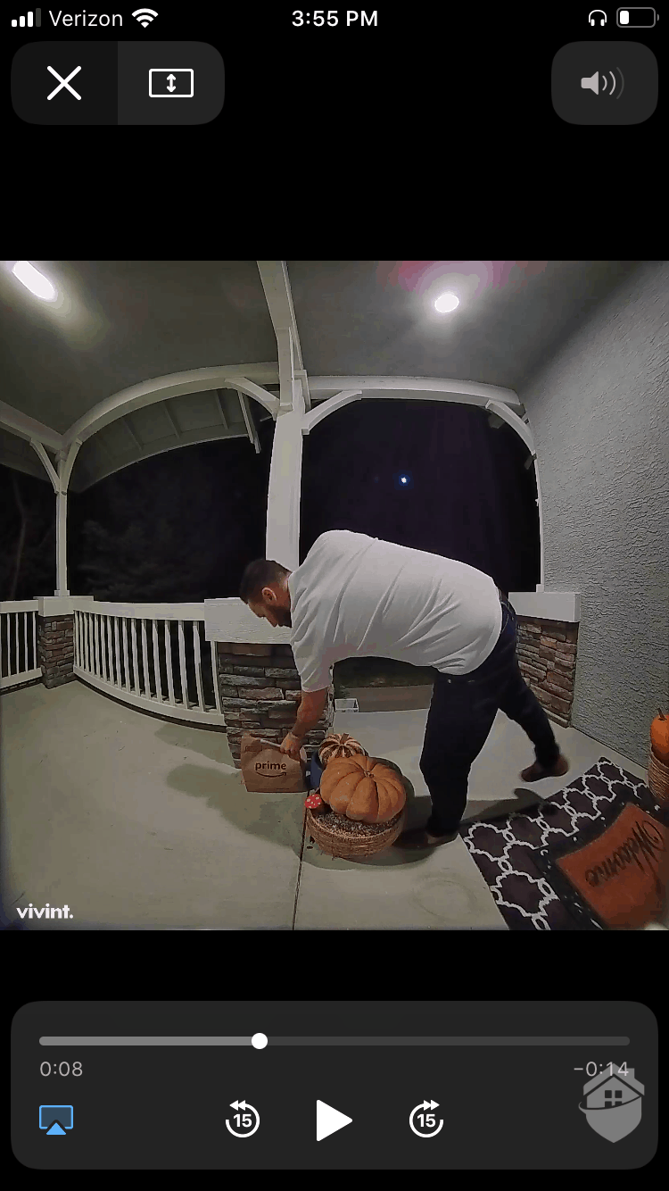 Vivint Motion Detection at Night